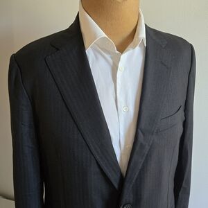 🇨🇦Samuelsohn/Harry Rosen Dark Grey Wool Blazer